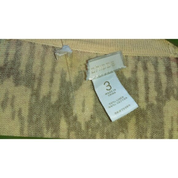 Chico's 3 (16-18) open front multi-color linen blend cropped sweater Office - Picture 2 of 3